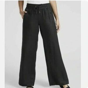 ATHLETA Cabo Linen Wide Leg Pant Black NWT size 16
